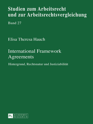 cover image of International Framework Agreements